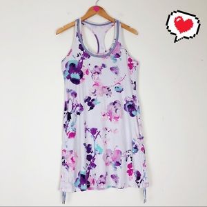 Lululemon Floral Raceback Dress Size 8 E210